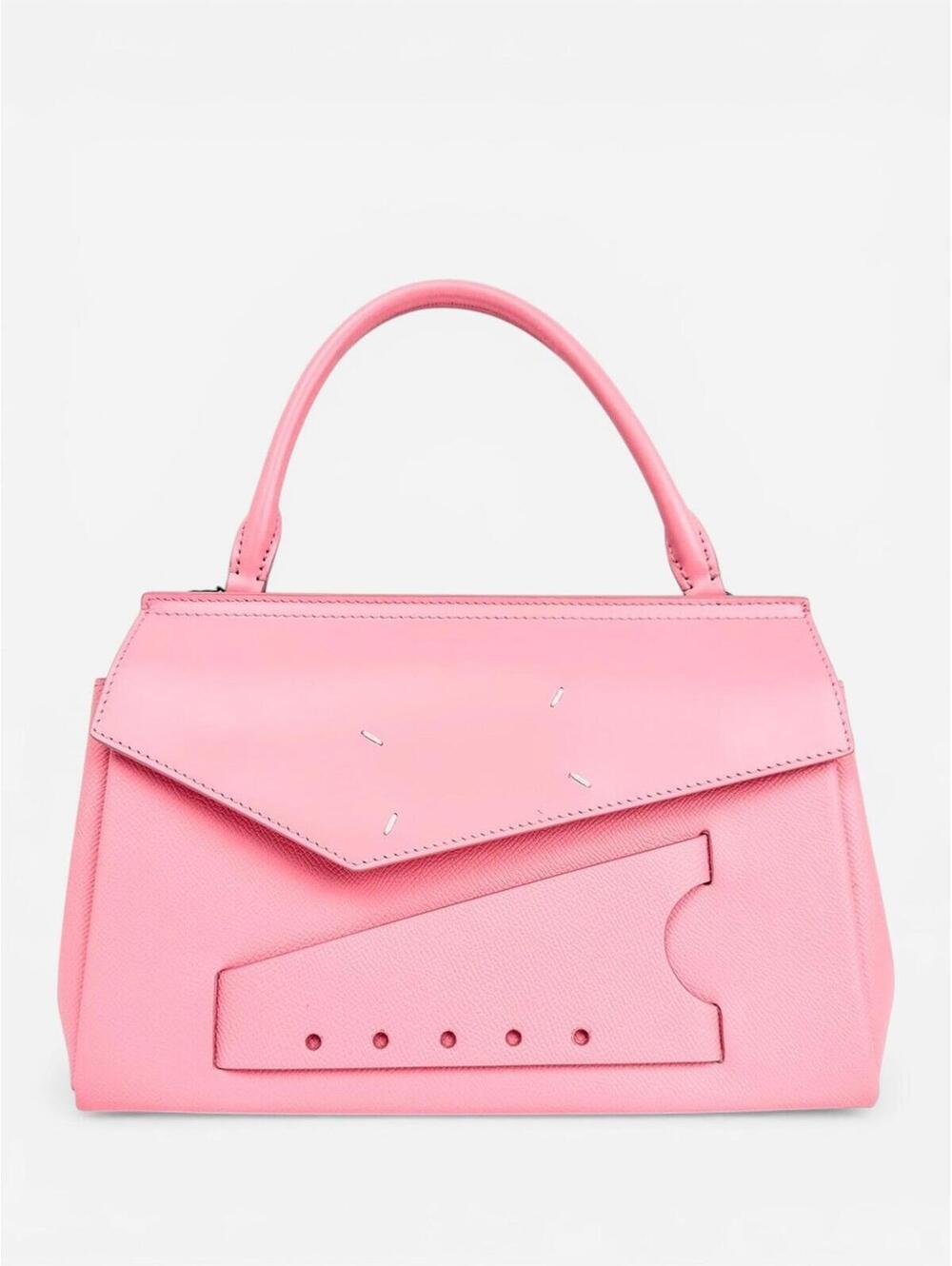 Maison Margiela Snatched Medium Pink Calfskin Top Handle Bag FW23 | NWT